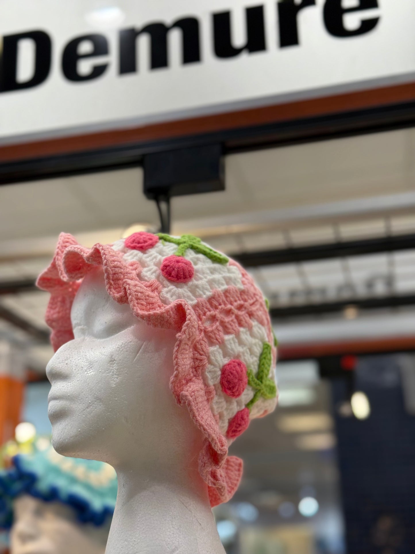 Knitted stylish bucket hats