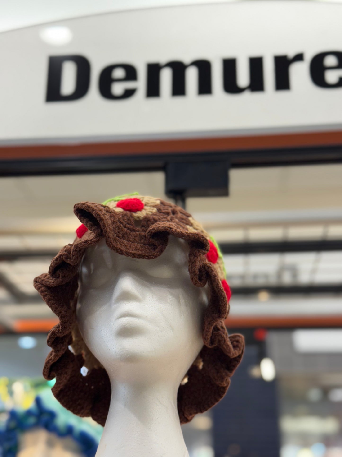 Knitted stylish bucket hats