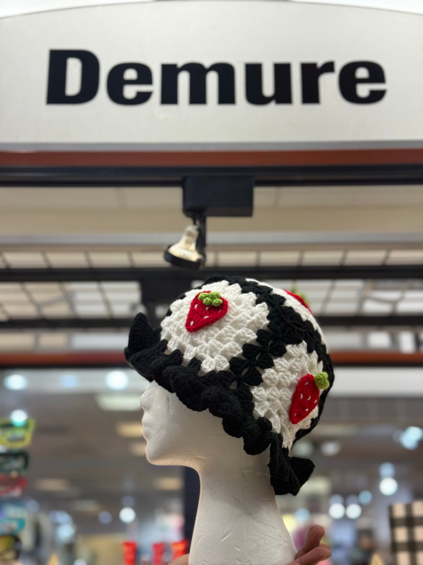 Knitted stylish bucket hats